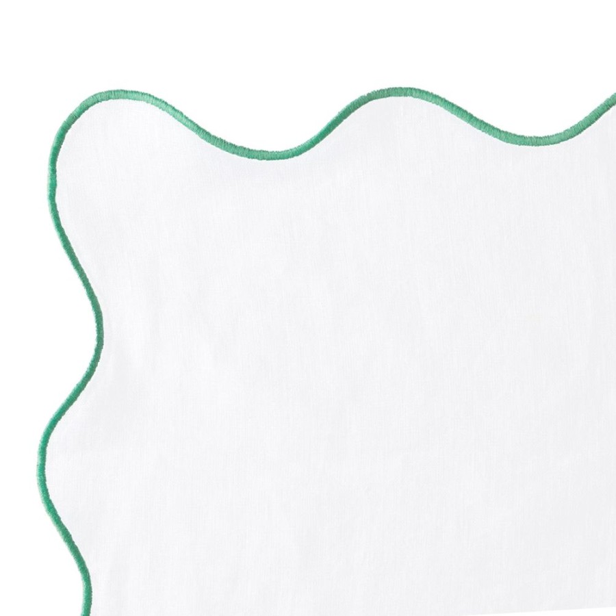 The Conran Shop Serviette Saint-Jacques Blanc & Vert Online