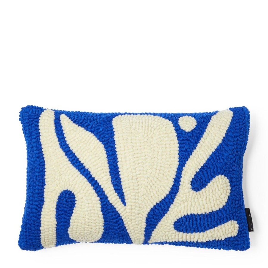 The Conran Shop Housse De Coussin Bleu Cobalt Nouee A La Main Mellis Hot