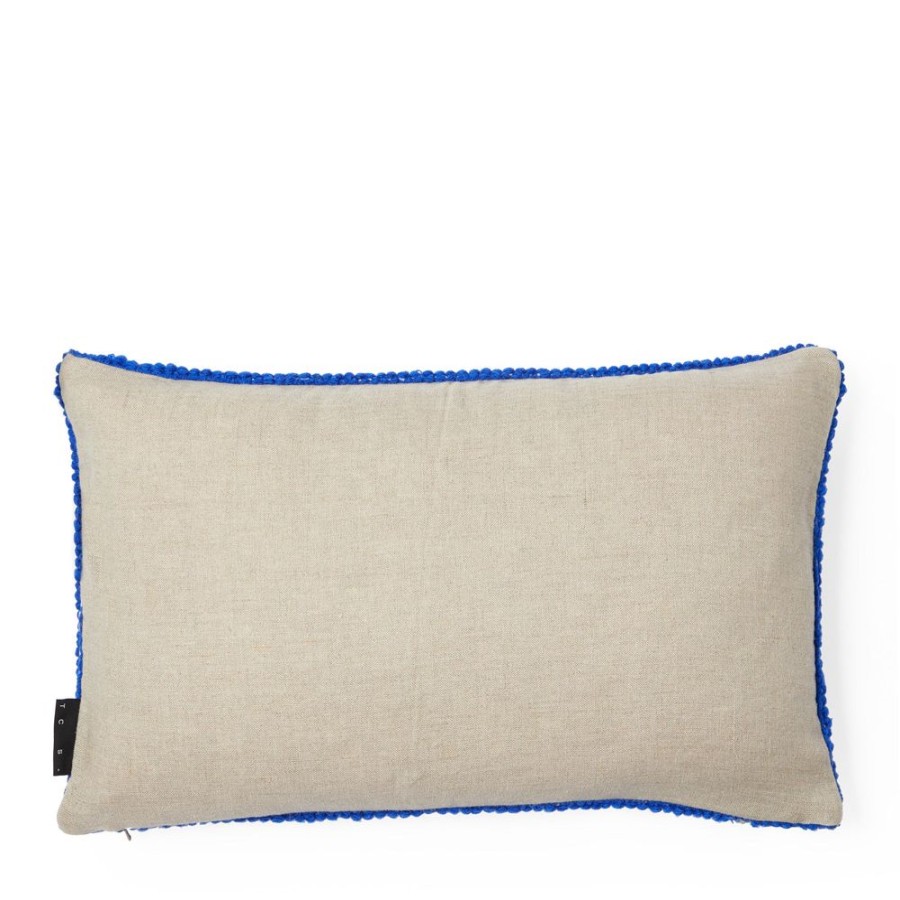 The Conran Shop Housse De Coussin Bleu Cobalt Nouee A La Main Mellis Hot