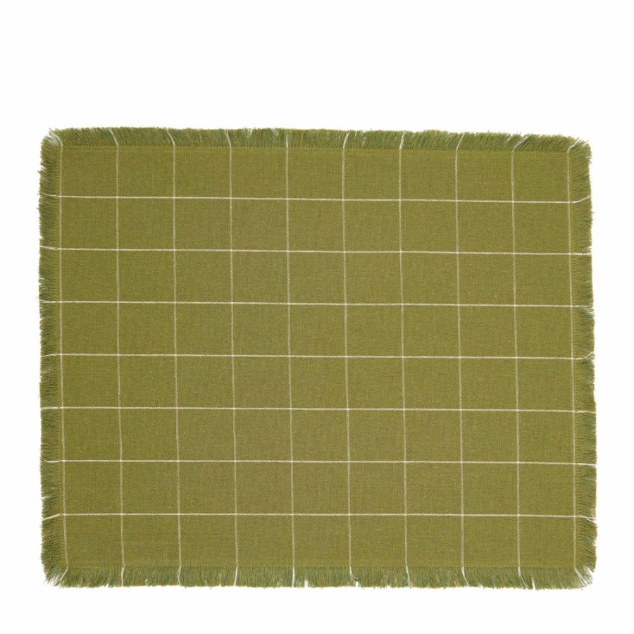 The Conran Shop Napperon Tisse A Carreaux En Vert Calla Online