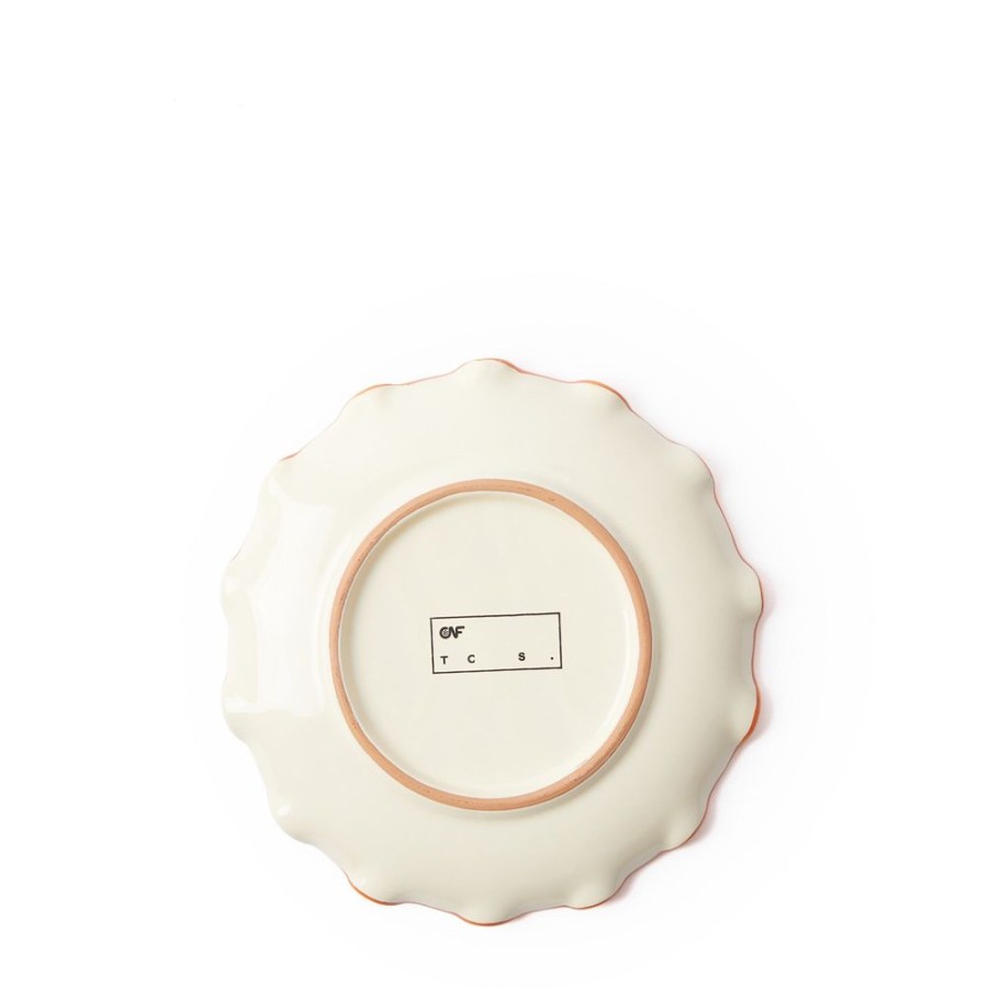 The Conran Shop Assiette A Cote Motif Bordure Abricot Best