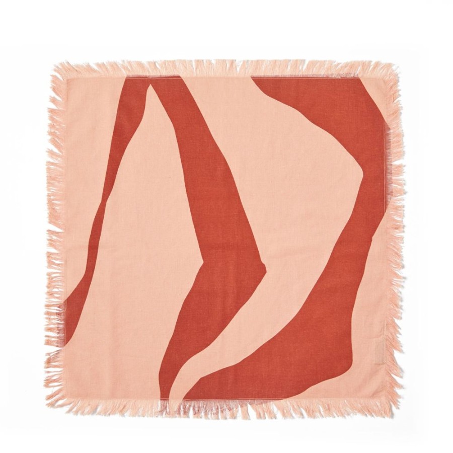 The Conran Shop Serviette A Imprime Abstrait Serenity Rouge New