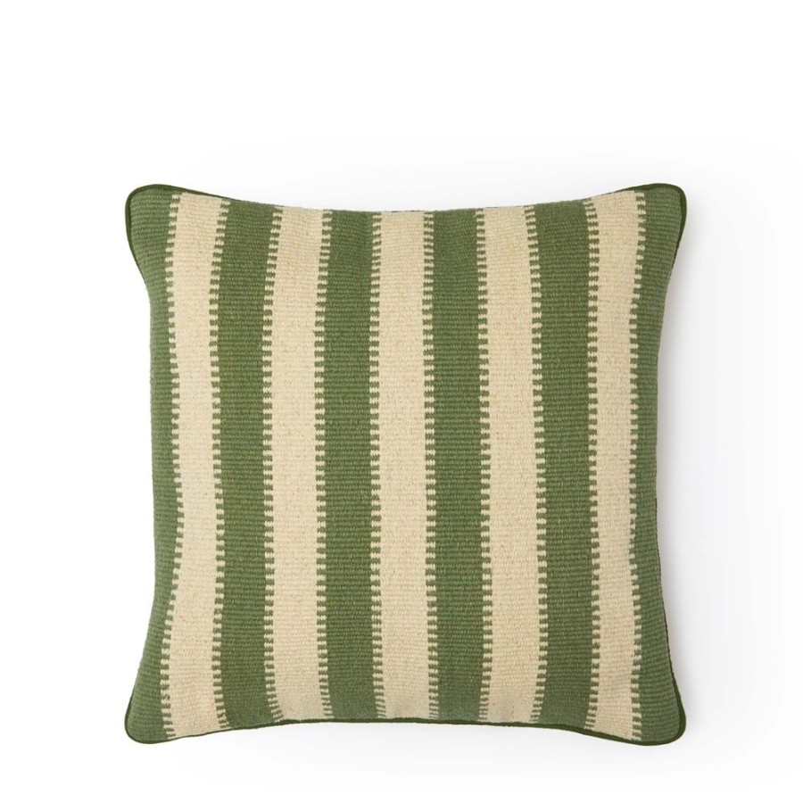 The Conran Shop Housse De Coussin A Rayures Tissees Tyby Vert Wholesale