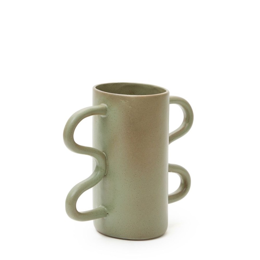 The Conran Shop Vase Wiggle Contraste Serenity Vert Best