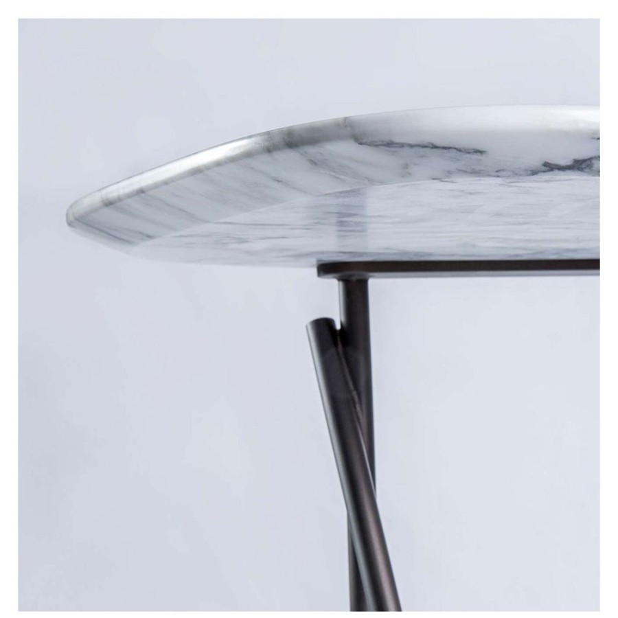 The Conran Shop Table Console Haute D'Atelier Arabescato Marbre & Noir Online