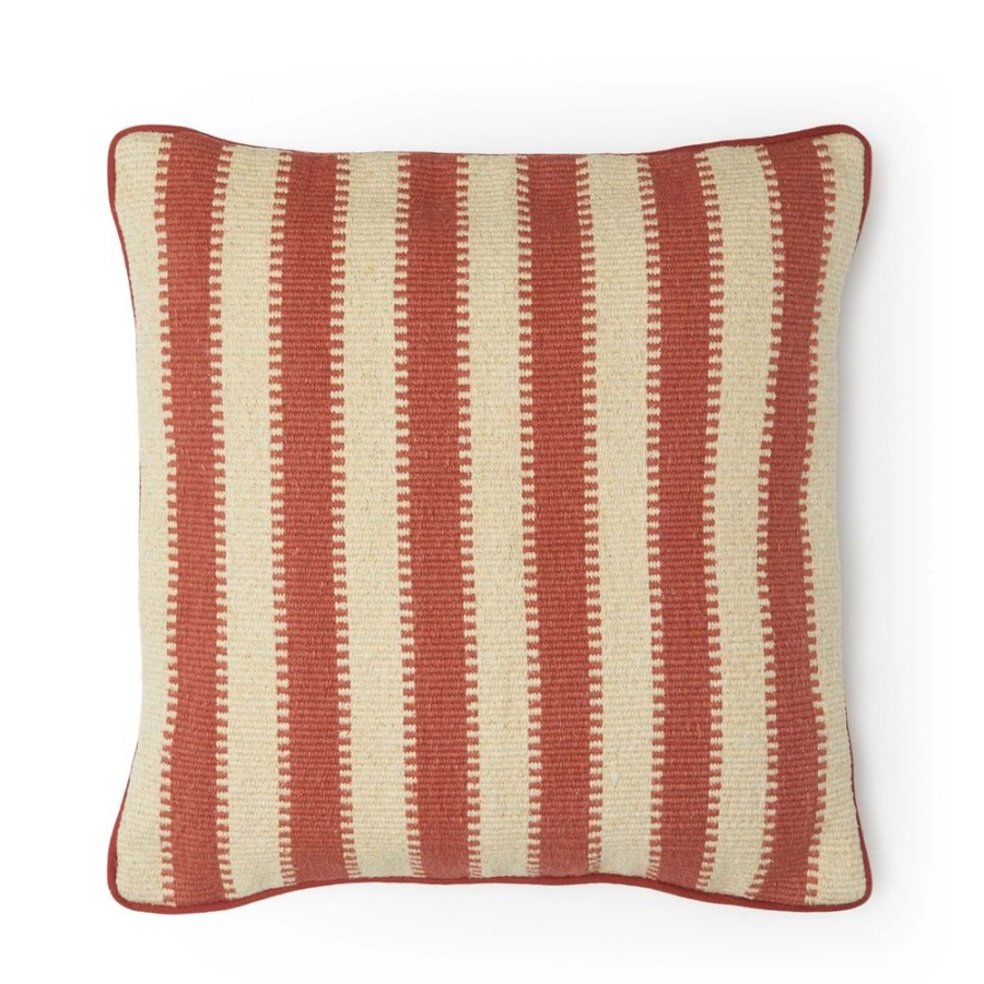 The Conran Shop Housse De Coussin Tyby A Rayures Tissees Abricot Clearance