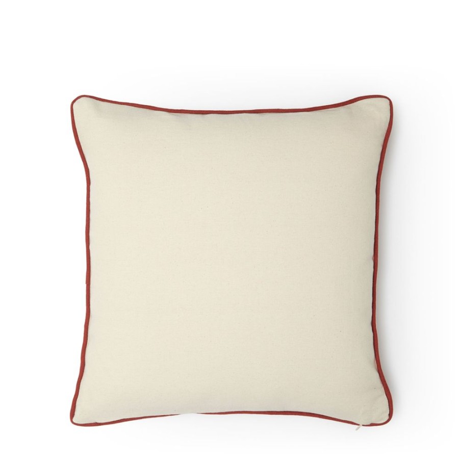 The Conran Shop Housse De Coussin Tyby A Rayures Tissees Abricot Clearance