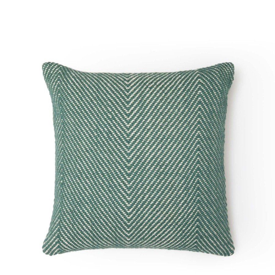 The Conran Shop Housse De Coussin Tissee Unie, Bleu Sarcelle New