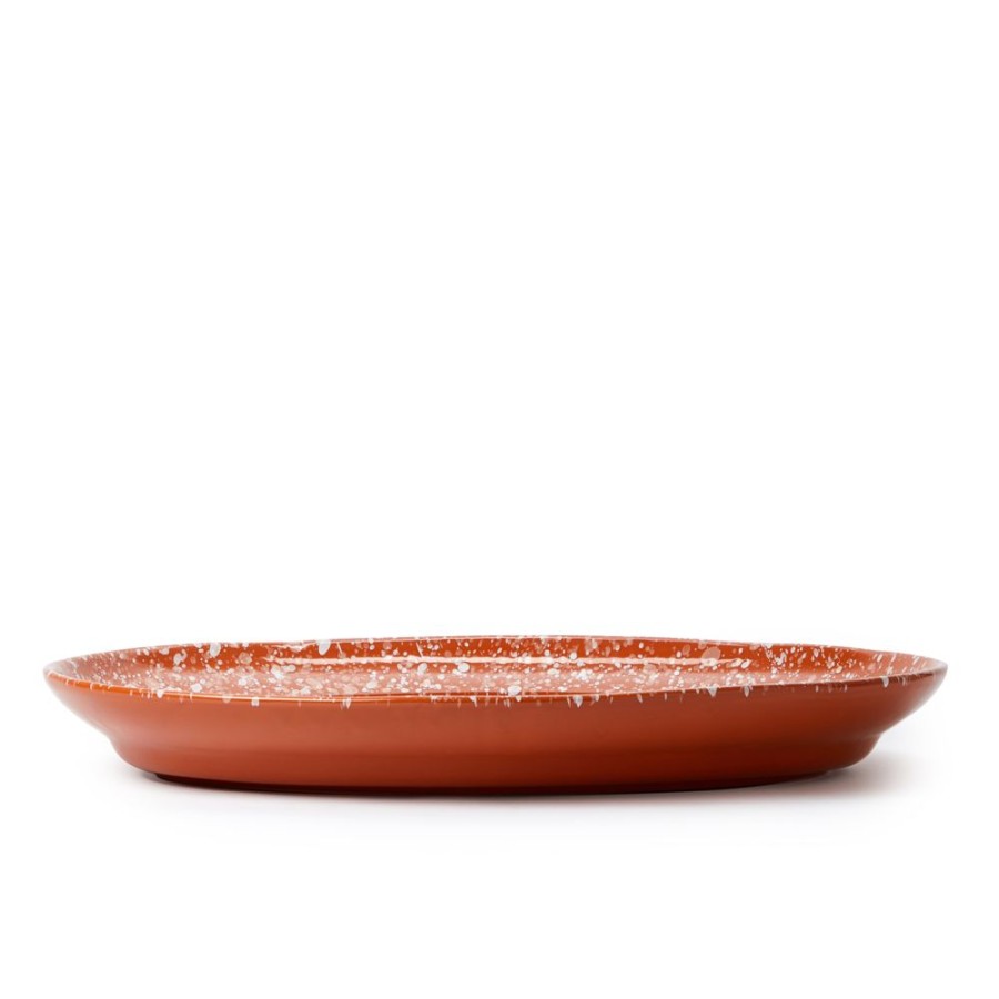 The Conran Shop Plateau Ovale Splatter En Orange Clearance