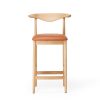 The Conran Shop Tabouret De Comptoir Delta En Chene Et Cuir Beige Best