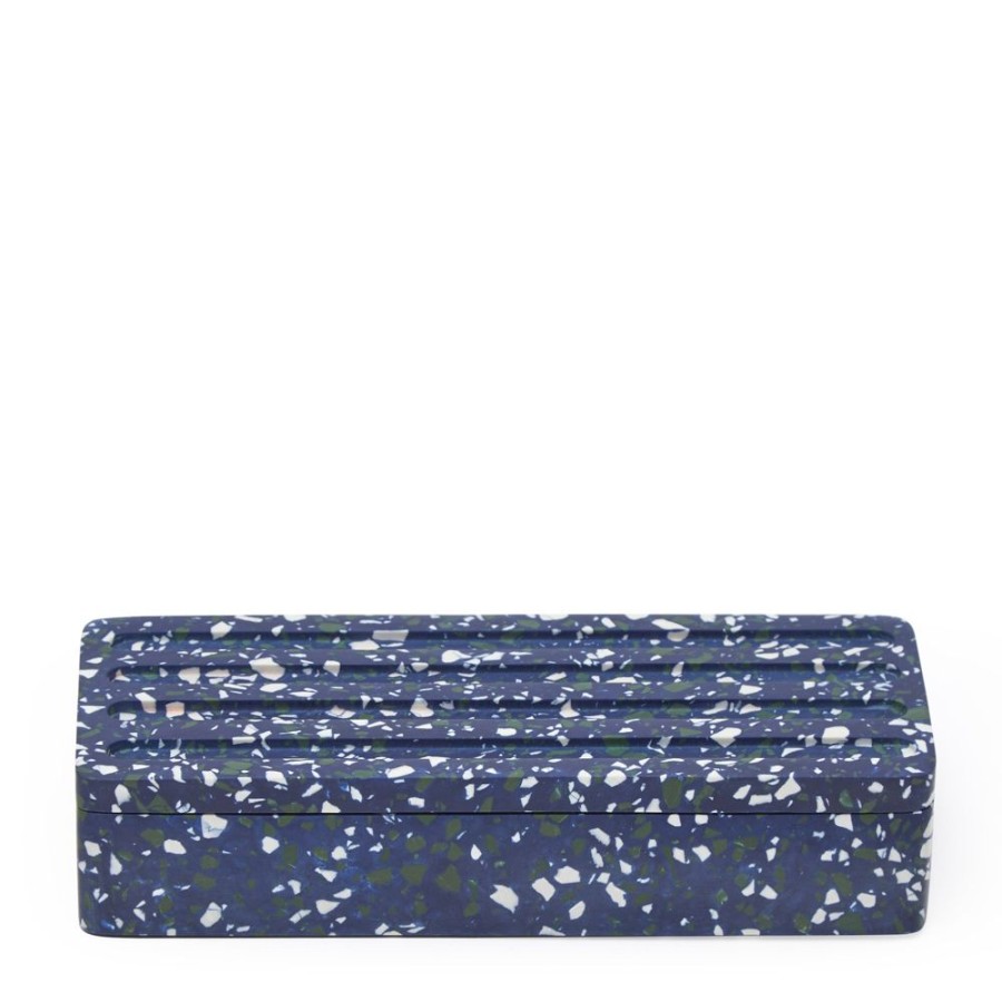 The Conran Shop Boite De Rangement Pour Crayons Terrazzo Bleu Wholesale