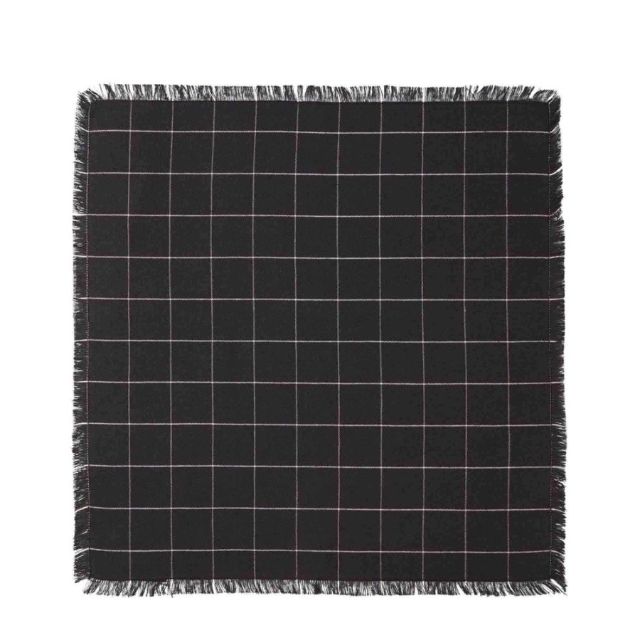 The Conran Shop Serviette Tissee A Carreaux En Noir Hot