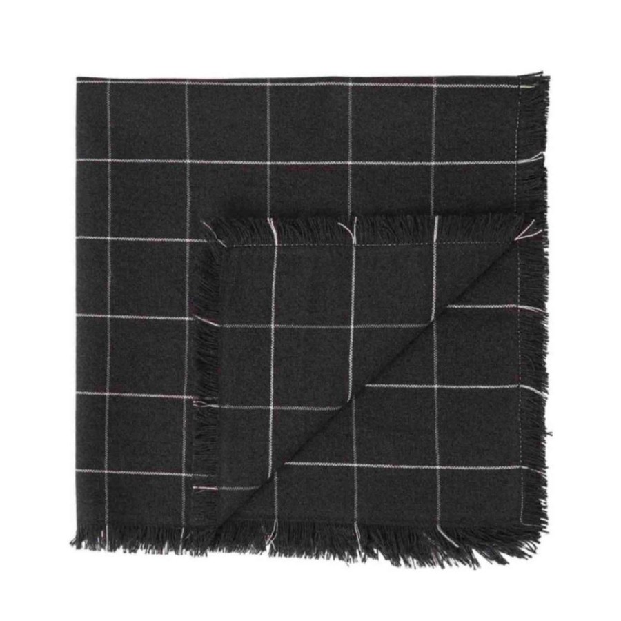 The Conran Shop Serviette Tissee A Carreaux En Noir Hot