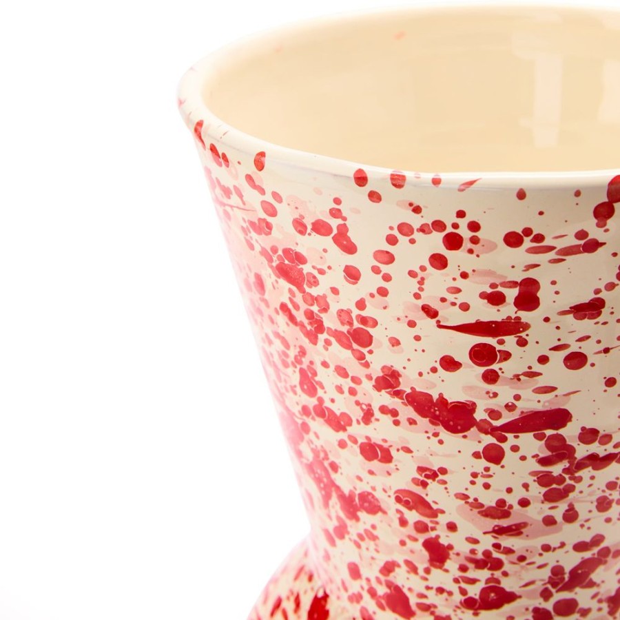 The Conran Shop Vase Eclaboussures En Rouge Et Rose Online