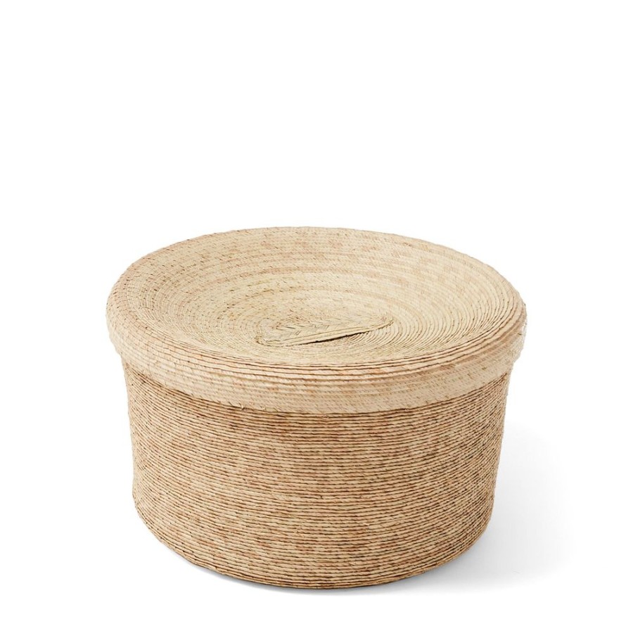 The Conran Shop Panier De Rangement Rond Et Couvercle Naturel Grand Hot