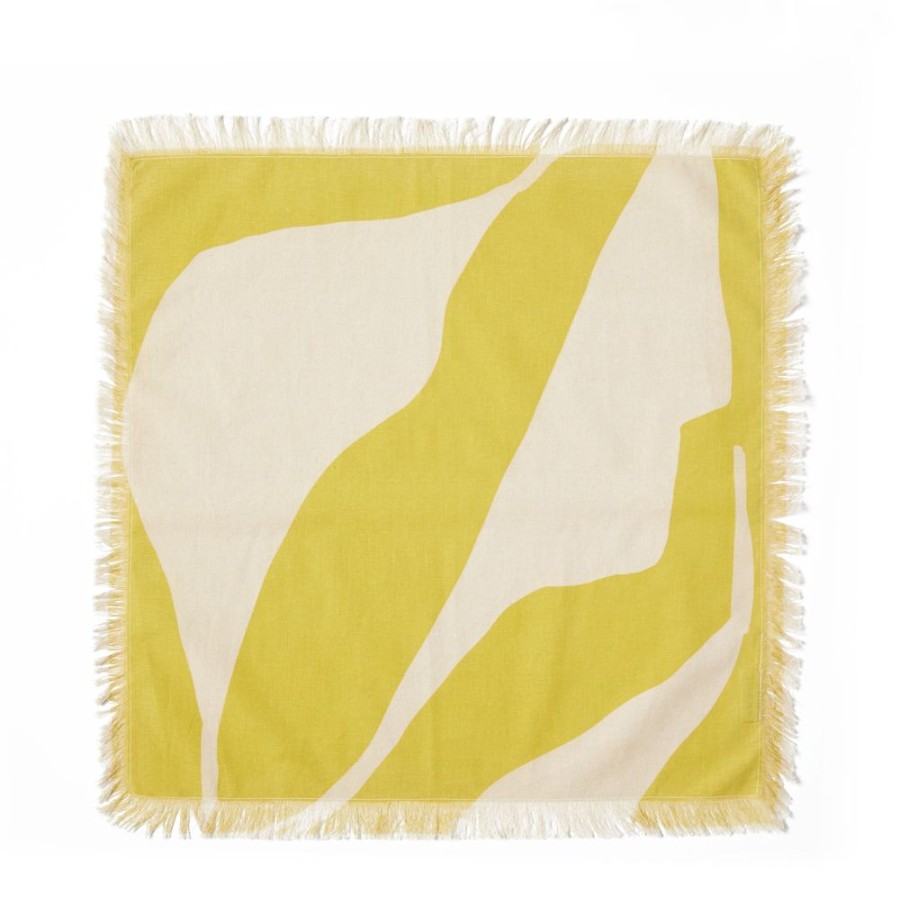 The Conran Shop Serviette A Imprime Abstrait Serenity Jaune Online