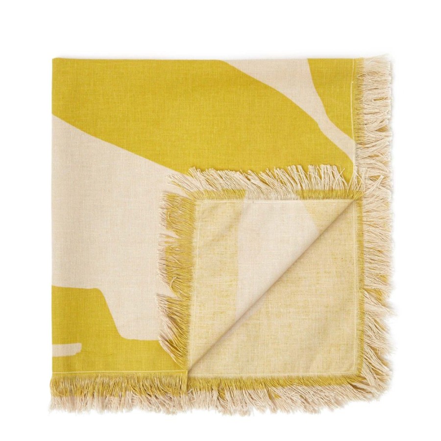 The Conran Shop Serviette A Imprime Abstrait Serenity Jaune Online