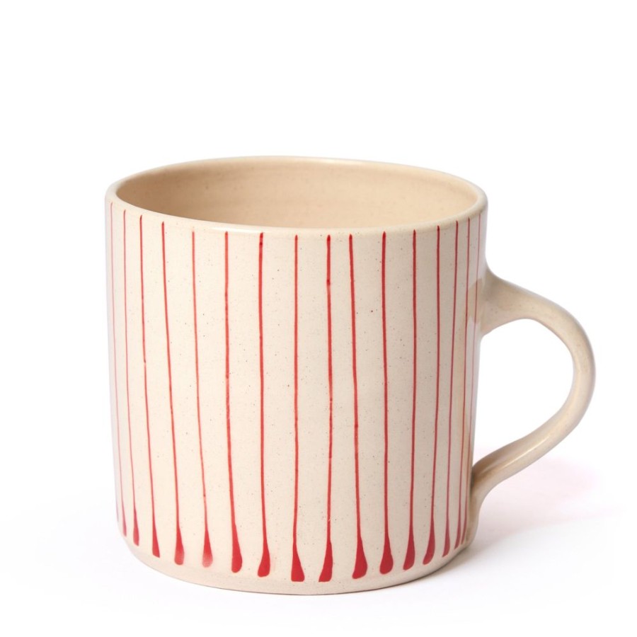 The Conran Shop Tasse De Petit-Dejeuner A Rayures En Rouge Wholesale