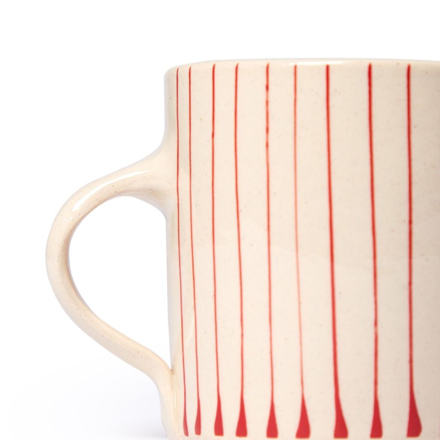 The Conran Shop Tasse De Petit-Dejeuner A Rayures En Rouge Wholesale