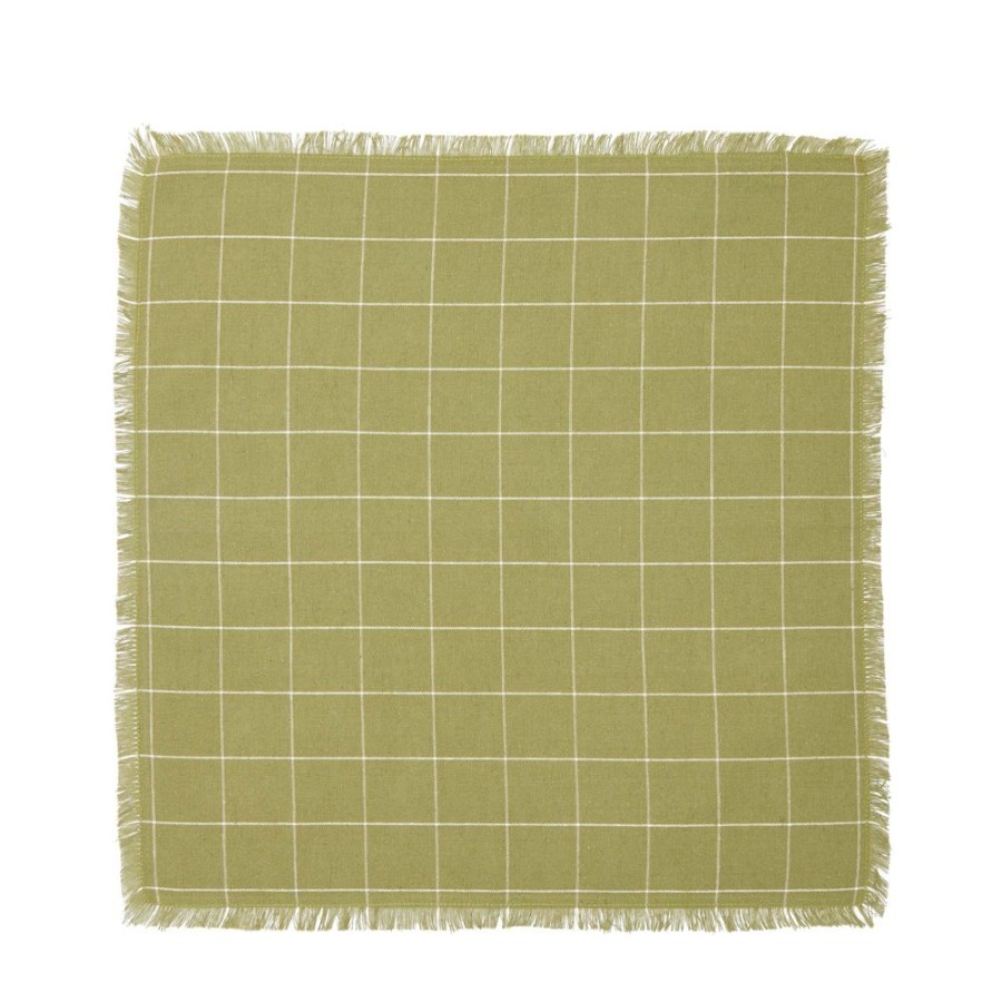 The Conran Shop Serviette Tissee A Carreaux Calla Vert Online