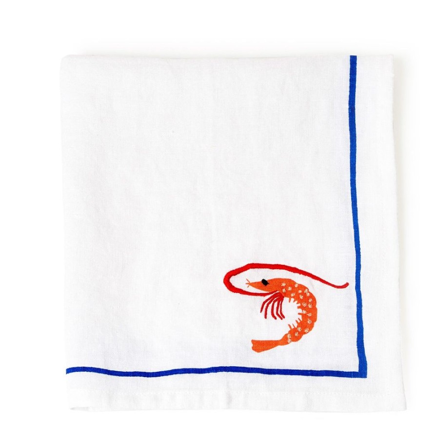 The Conran Shop Serviette Brodee Crevettes Clearance