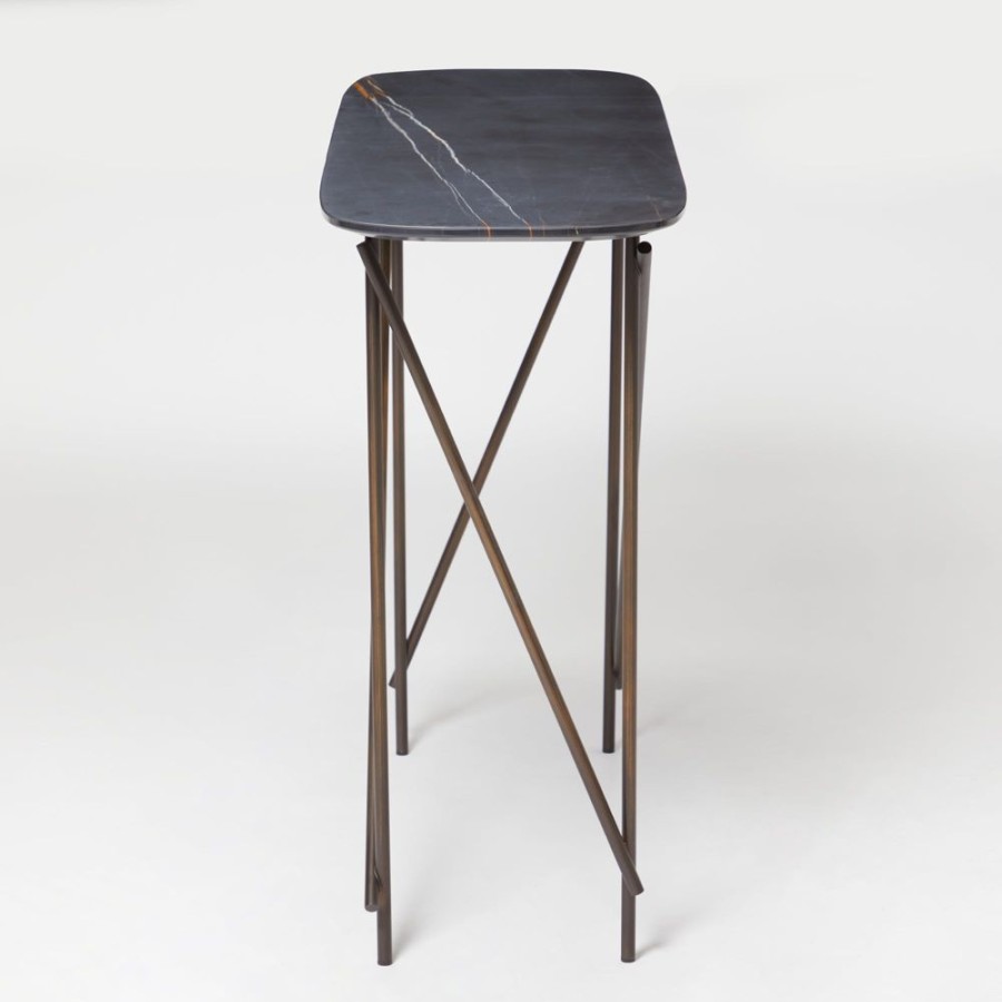 The Conran Shop Table Console Haute D'Atelier En Sahara Noir & Bronze Hot