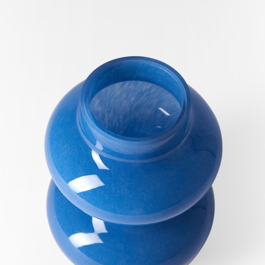 The Conran Shop Vase En Verre Bleu Bleuet Clearance